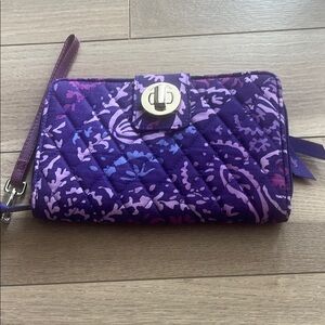 Vera Bradley purple wristlet